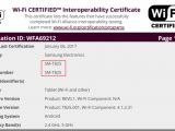 Samsung Galaxy Tab S3 Wi-Fi certification