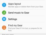 Samsung Gear app settings