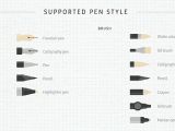 Supported Pen Styles on Samsung Notes