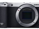 Samsung NX500 front view without lens