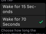 Apple Watch Wake Screen menu
