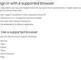 Supported browsers according to Google
