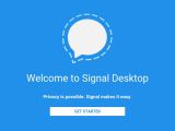 Signal Desktop, login screen