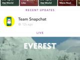 Snapchat update on Android Stories section