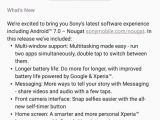 7.0 Nougat update for Xperia Z5 family