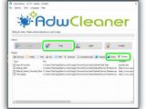 Deselect items you want to keep on the disk using AdwCleaner