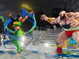 Street Fighter V Laura Matsuda versus Zangief