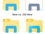 New, old new, and current Windows 10 File Explorer icons