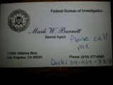 FBI contact card left at Lovecruft's home