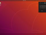 Ubuntu 18.10 with Yaru theme - system menu