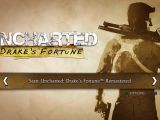 Uncharted: The Nathan Drake Collection menu screen