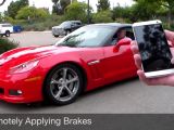 A Corvette being hacked using an SMS message