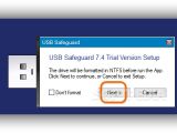 Format the USB drive as NTFS using USB Safeguard
