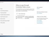Controlled folder access in Windows 10 version 1809