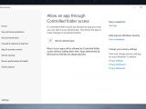 Controlled folder access in Windows 10 version 1809