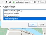 Session management for tabs