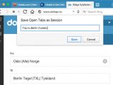 Session management for tabs