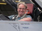 Linus Torvalds on board a T-33 combat jet