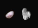 Pluto's moon Nix (left) and Hydra (right)