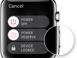 Power off the Apple Watch