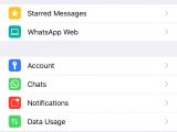 New WhatsApp settings screen