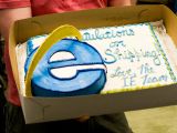 Microsoft cake sent to Mozilla after Firefox 3 release