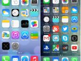 The default and the "heavily-customized" iPhone home screen