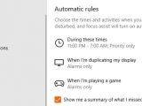 Windows 10 Focus Assist automatic rules