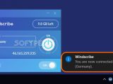 You are notified by Windscribe when you connect to a country