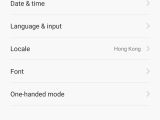 Xiaomi Mi4i, Additional settings