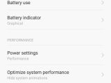 Xiaomi Mi4i, Battery settings